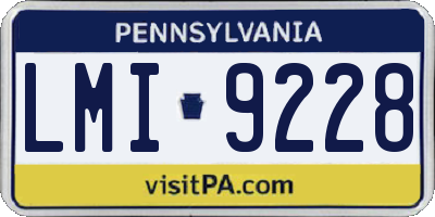 PA license plate LMI9228