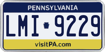 PA license plate LMI9229