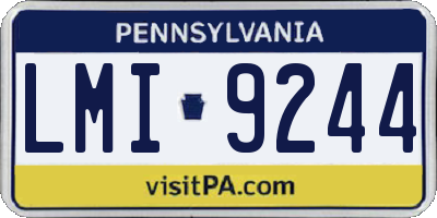 PA license plate LMI9244