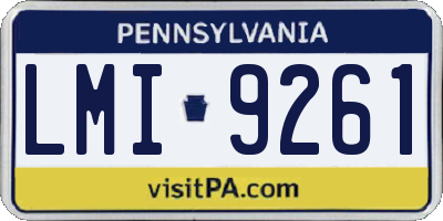 PA license plate LMI9261