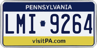 PA license plate LMI9264