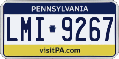 PA license plate LMI9267