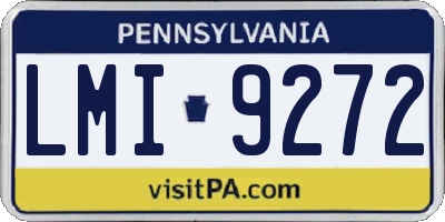PA license plate LMI9272
