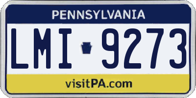 PA license plate LMI9273