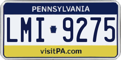 PA license plate LMI9275