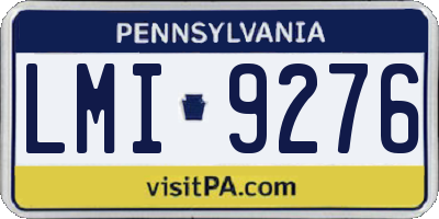 PA license plate LMI9276