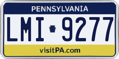 PA license plate LMI9277
