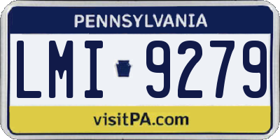 PA license plate LMI9279