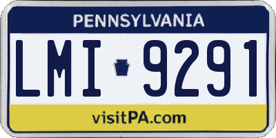 PA license plate LMI9291