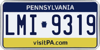 PA license plate LMI9319