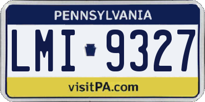 PA license plate LMI9327
