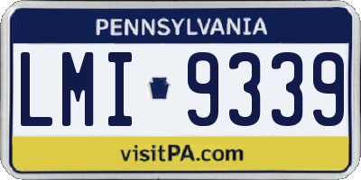 PA license plate LMI9339