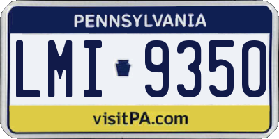 PA license plate LMI9350