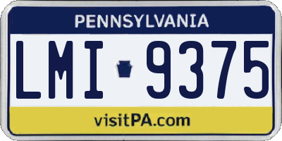 PA license plate LMI9375