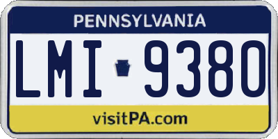 PA license plate LMI9380