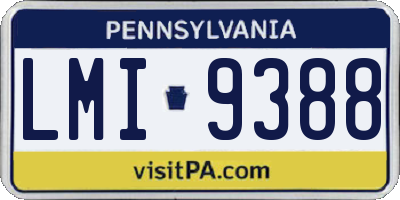 PA license plate LMI9388