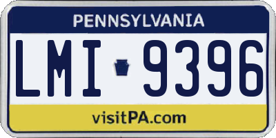 PA license plate LMI9396