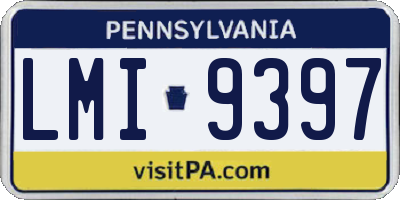 PA license plate LMI9397