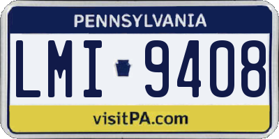 PA license plate LMI9408