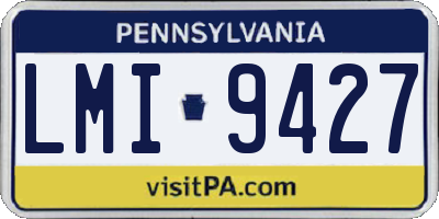 PA license plate LMI9427