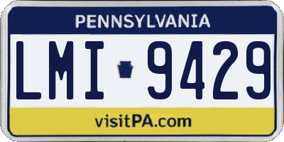 PA license plate LMI9429