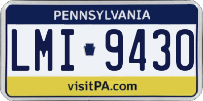 PA license plate LMI9430