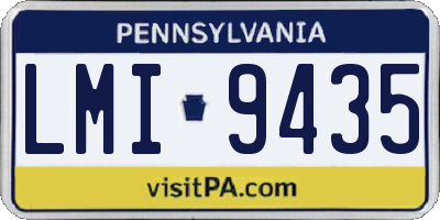 PA license plate LMI9435
