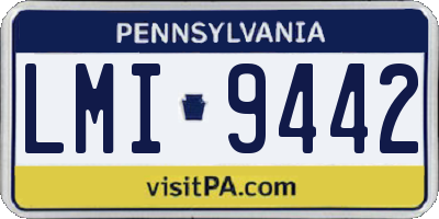 PA license plate LMI9442