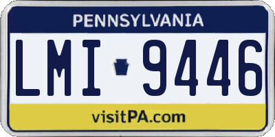 PA license plate LMI9446
