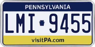 PA license plate LMI9455