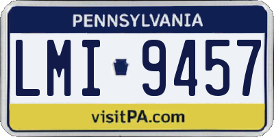 PA license plate LMI9457