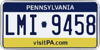 PA license plate LMI9458