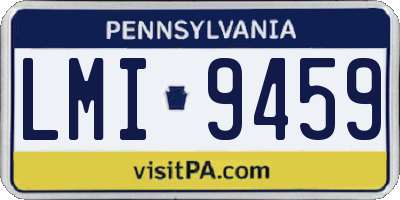 PA license plate LMI9459