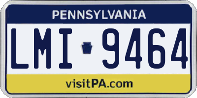 PA license plate LMI9464