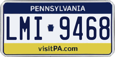 PA license plate LMI9468