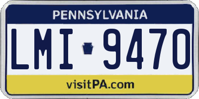 PA license plate LMI9470