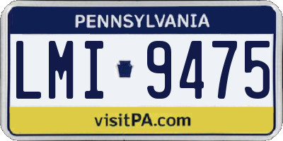 PA license plate LMI9475