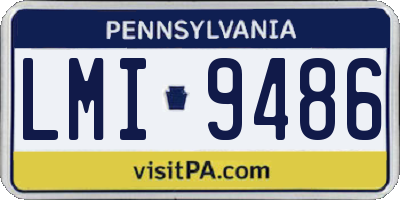 PA license plate LMI9486