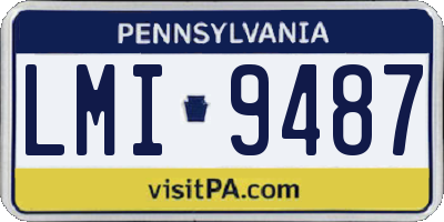 PA license plate LMI9487