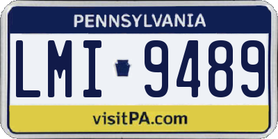 PA license plate LMI9489