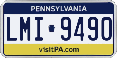 PA license plate LMI9490