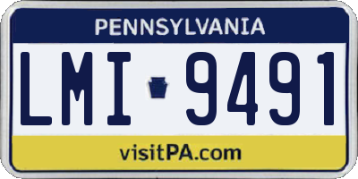 PA license plate LMI9491