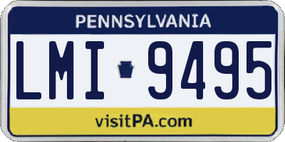 PA license plate LMI9495