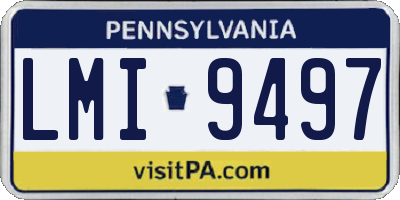 PA license plate LMI9497