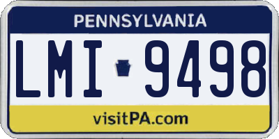 PA license plate LMI9498