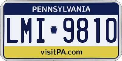 PA license plate LMI9810