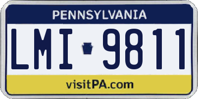 PA license plate LMI9811