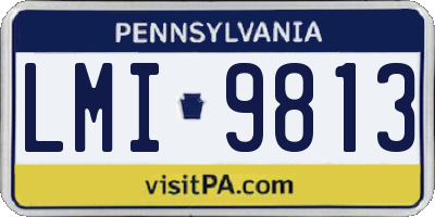 PA license plate LMI9813