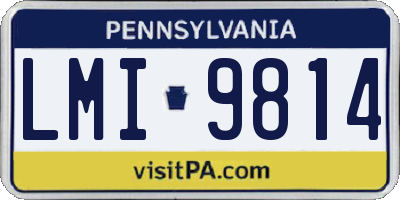 PA license plate LMI9814