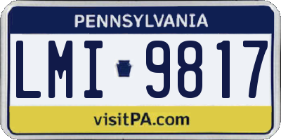 PA license plate LMI9817